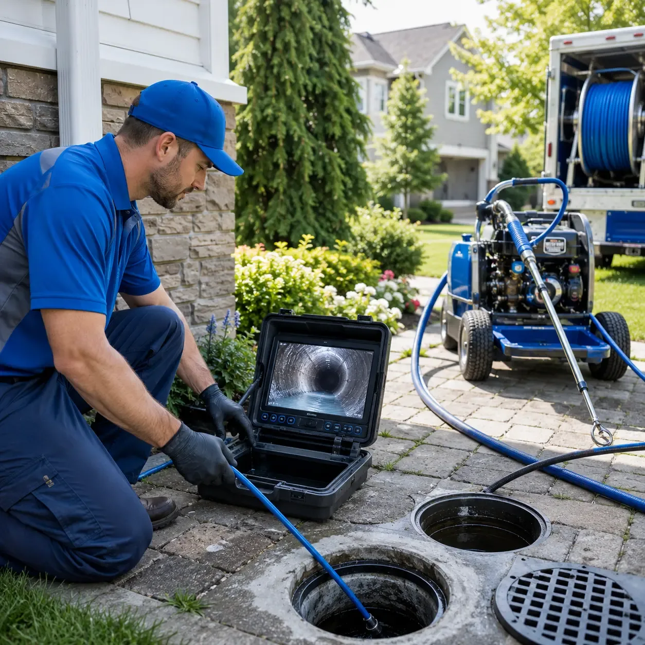 Outdoor drain cleaning professionals serving Quaker Hill, CT